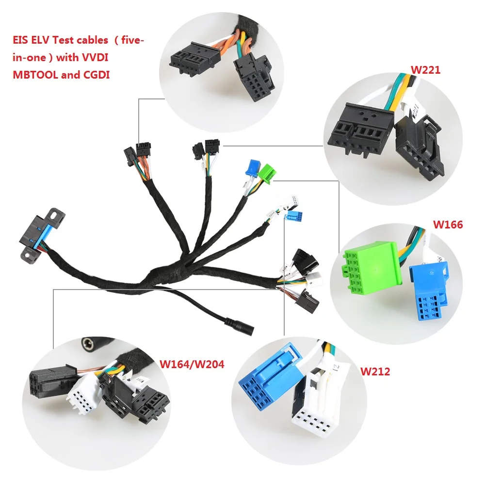EIS ELV тестовые кабели для Me-rcedes B-enz работает с VVDI MB BGA TOOL и CGDI Prog 5 в 1 (W204 W212 W221 W164 W166) |