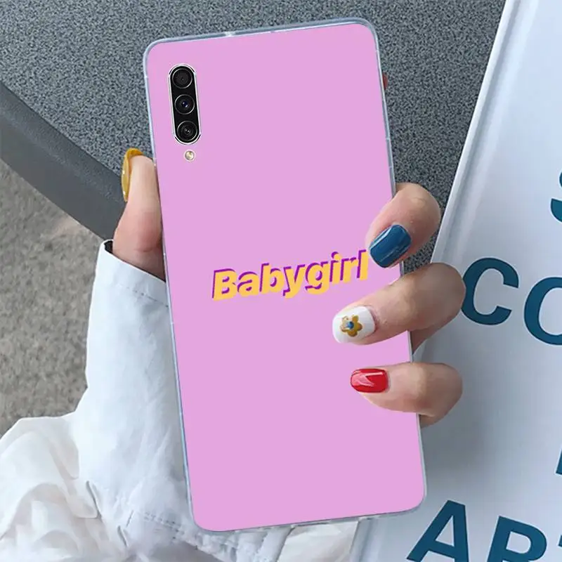 

Babygirl BABY Babe letter pattern Phone Case For Samsung Galaxy S5 S6 S7 S8 S9 S10 S10e S20 edge plus lite