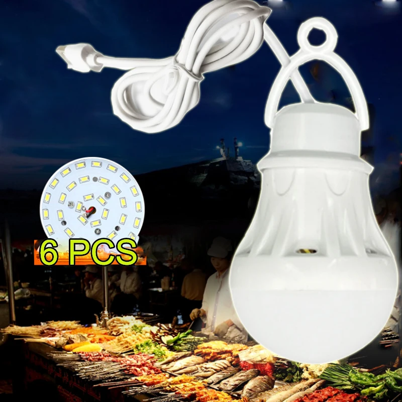 

Mini Camping Lantern 5V Hanging Tent Fishing Night Light Book Reading Powerbank Birght Table Lamp Portable USB LED Lamp Bulb