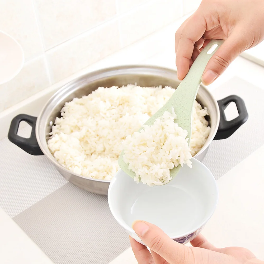 

Wheat Straw Material Non-stick Rice Spoon Kitchen Utensil Rice Cooker Shovel Kitchen Accessories Creative kitchen spoon