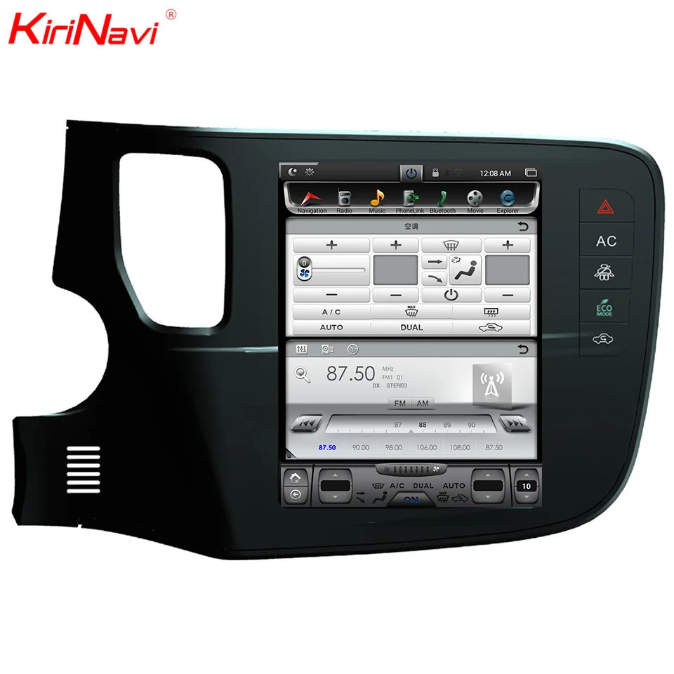 KiriNavi 1 din Android 8,1 10," сенсорный экран автомобиля радио gps навигация для Mitsubishi Outlander автомобильный мультимедийный плеер 2013