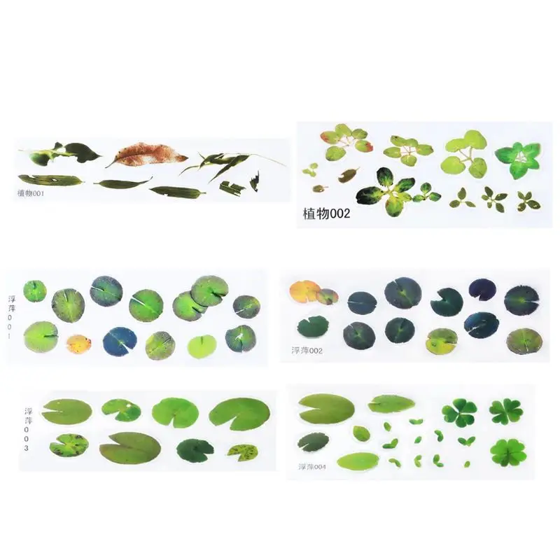 

69HB Simulation Fish Leaves Duckweed Stickers Resin Goldfish Painting DIY Crafts