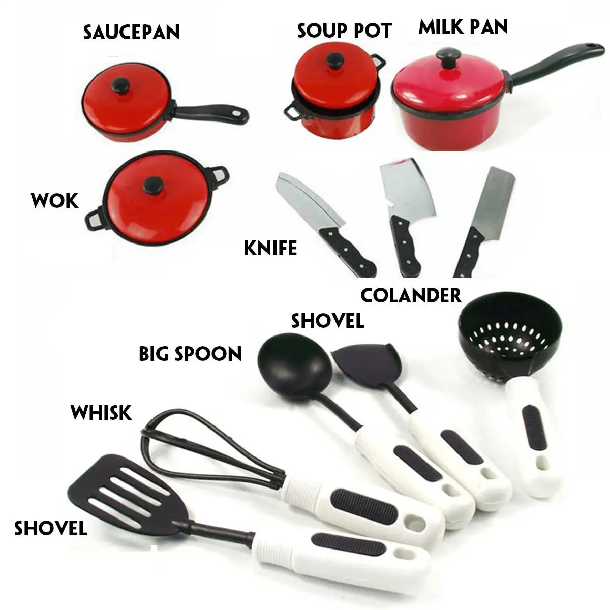

13pcs Children Kids Pretend Play Toy Mini Kitchen Toys Cookware Pot Pan Simulation Kitchen Utensils Cooking Toys For Boys Girls