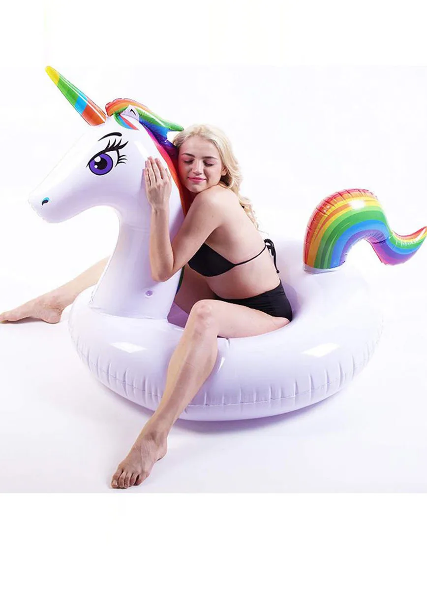 Inflatable mattress for swimming &quotrainbow unicorn&quot (150*120 cm) | Спорт и развлечения
