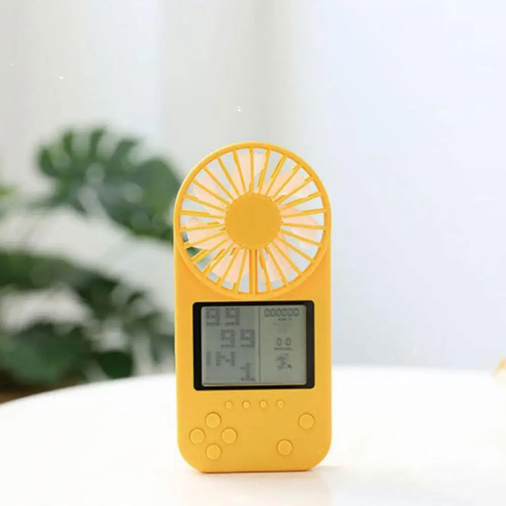 

Mini Handheld Cooling Fan Portable Pocket Air Cooler Fan Game Pattern USB Unique Charging Console Q7K4
