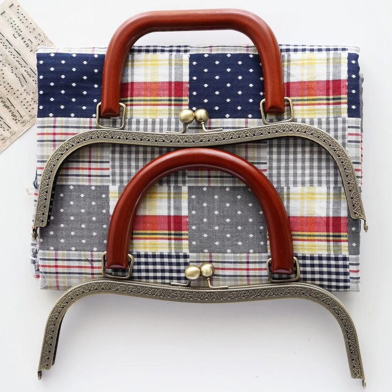 26 см антикварная бронзовая серебристая металлическая оправа для кошелька с