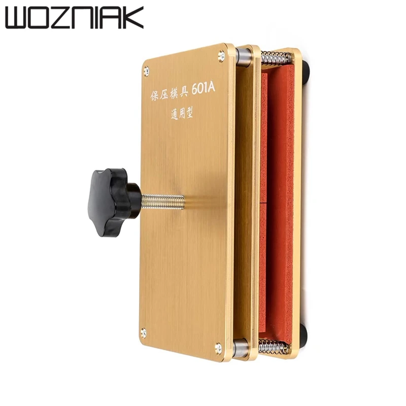 Универсальная форма под золотым давлением для iphone Samsung huawei заднее стекло средняя