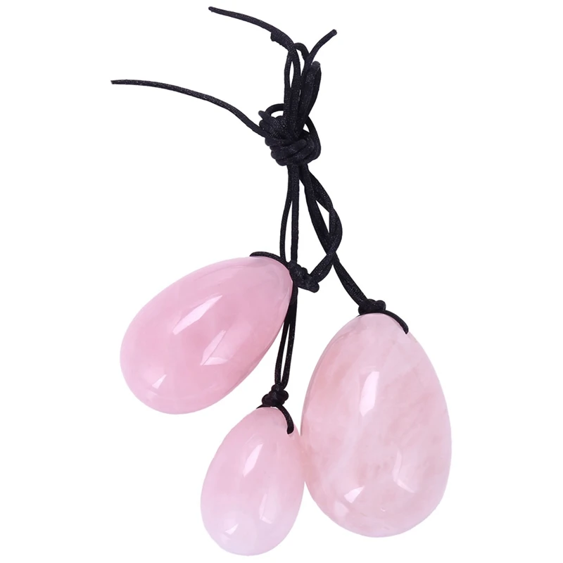 

2 Set Yoni Egg Set V-Aginal Tightening Natural Jade Yoni Eggs Kegel Exerciser, A & B