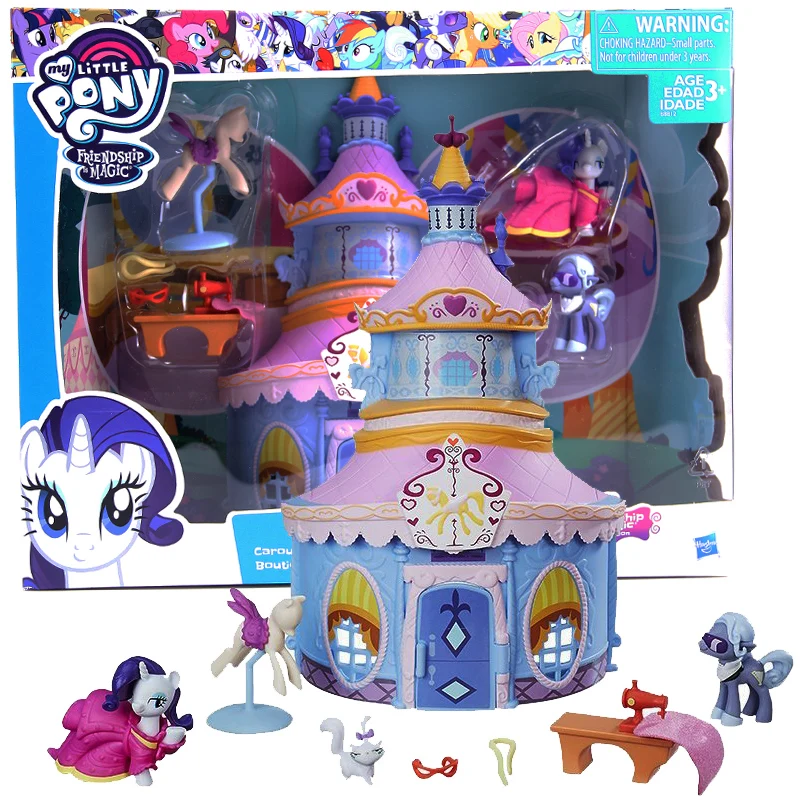 

Hasbro My Little Pony Friendship Is Magic B8812 Rarity Carousel Boutique Doll Gifts Toy Model Anime Figures Collect Ornaments