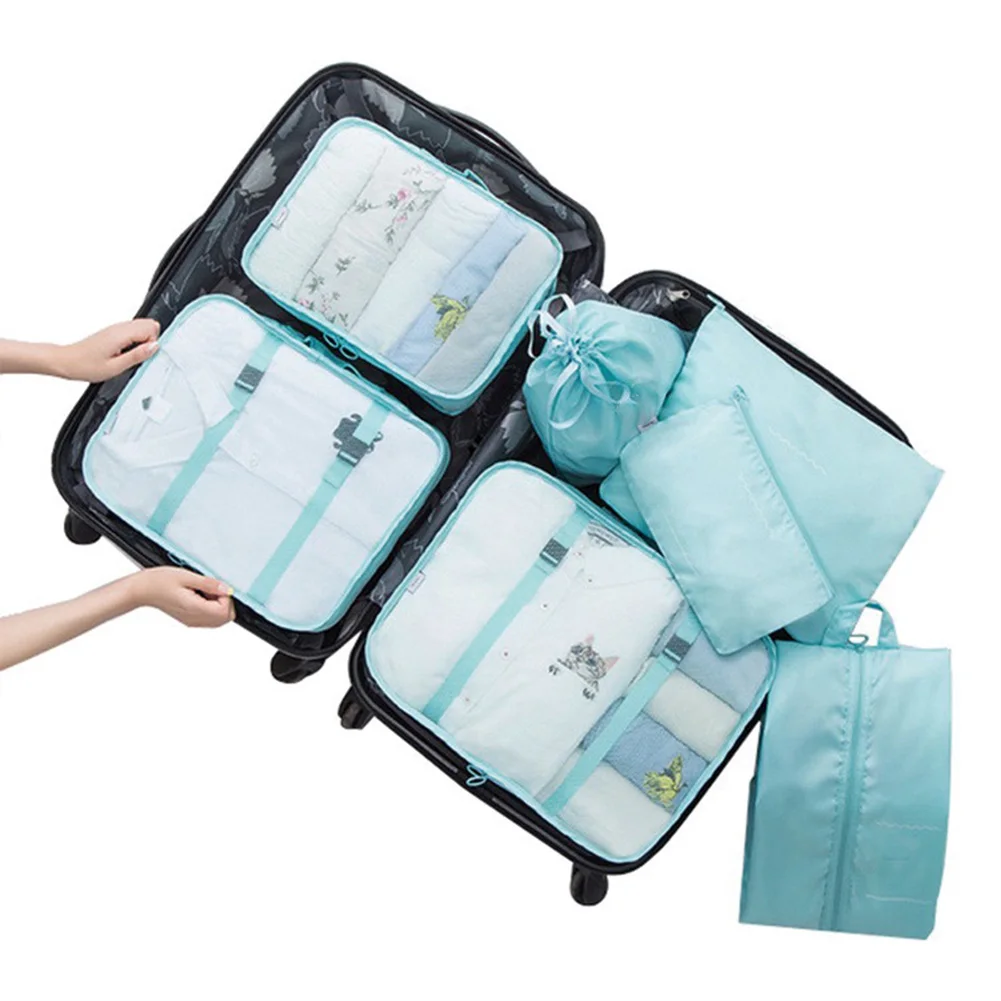 7pcs/set Clothes Quilt Blanket Storage Bag Set Shoes Organizer Wardrobe Closet Suitcase Pouch Bags Travel Accessories