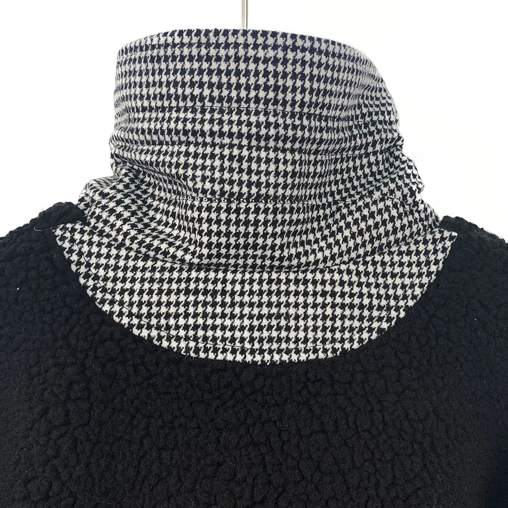 Корейские женские зимние куртки топы 2020 из овечьей шерсти черные Лоскутные на