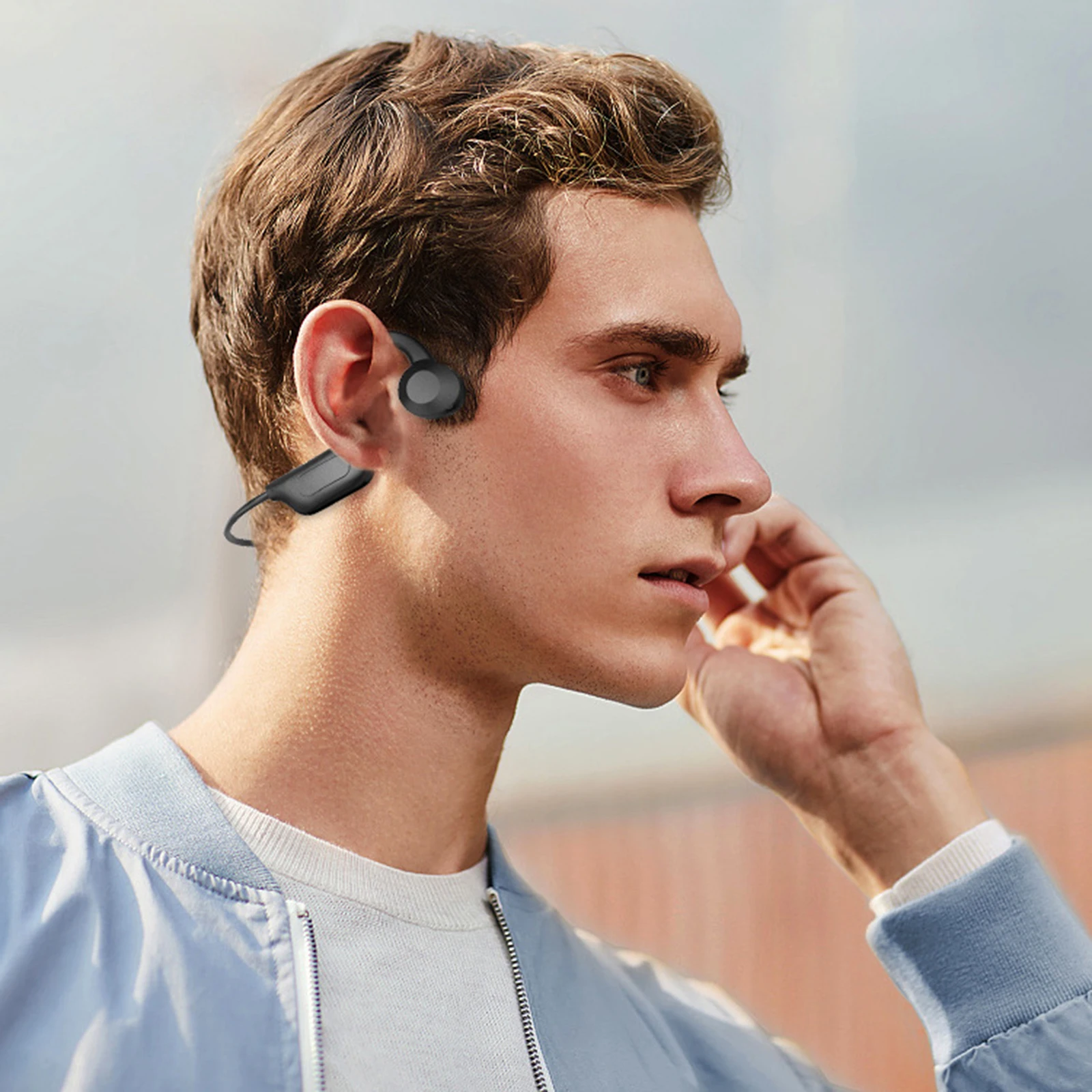 Wireless Bone Conduction Headphone BT5.1 Stereo Surround Sound Earphone With Micphone Waterproof Sports Noise Reduction Earbuds |