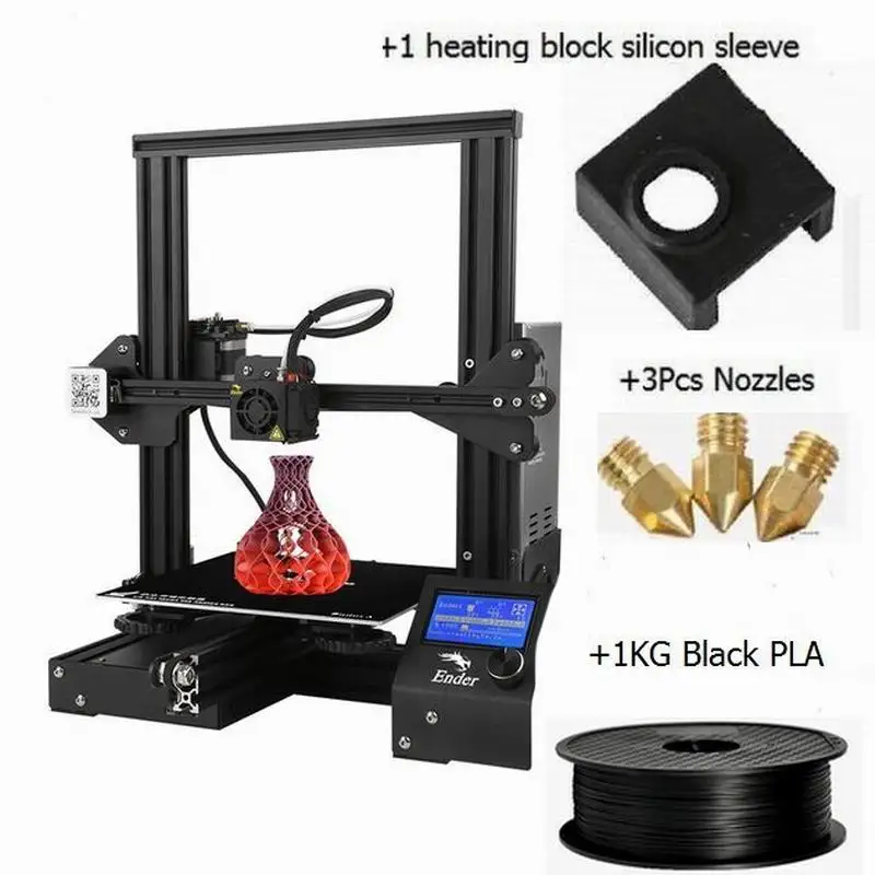 CREALITY Ender 3 с насадками/PLA/силиконовый 3D v слот Prusa l3 Новая мода DIY KIT принтер|3D