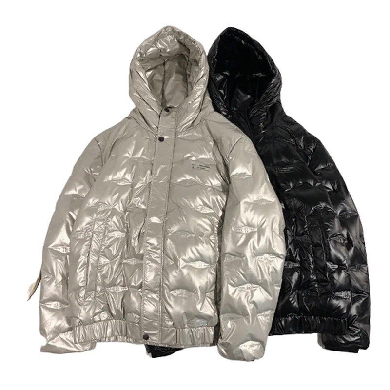 Зимний пуховик для мужчин толстый теплый белый на утином пуху мужская одежда с