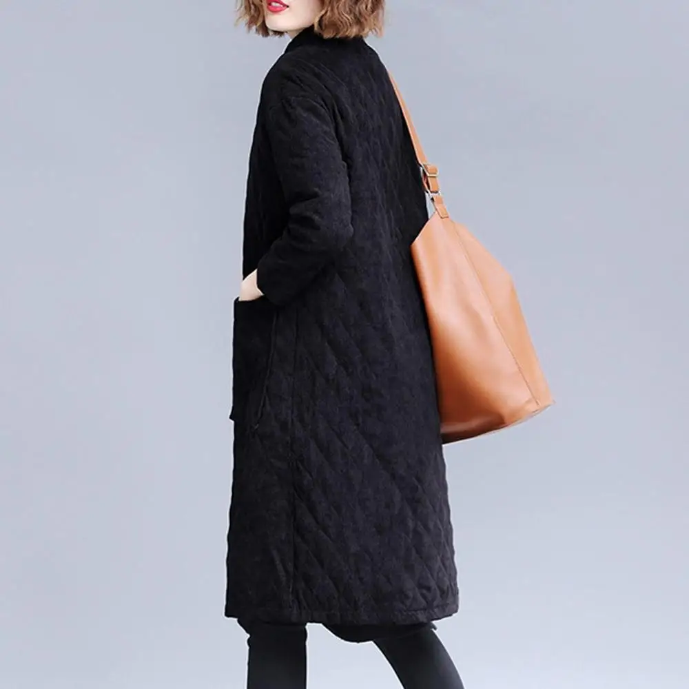 

Winter Down Jacket Women Warm Thick Corduroy Plus Velvet Coat Abrigos Mujer Invierno Manteau Femme Hiver Dames Winterjas