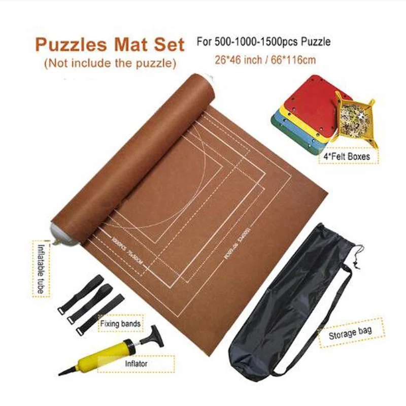 Puzzles Mat Jigsaw Roll Felt Play Blanket For 1500/2000/3000 Pieces Puzzle Accessories Portable Travel Storage bag | Игрушки и хобби