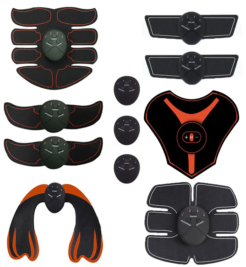 

EMS Abdominal Muscle Stimulator Hip Trainer Toner USB Abs Fitness Training Gear Machine Home Gym Weight Loss Body Slimming