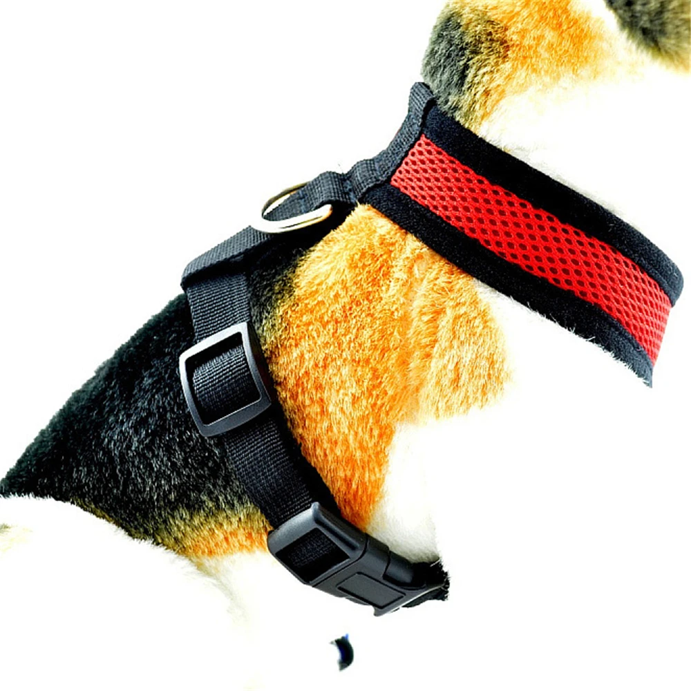 Регулируемая шлейка для собак Воздухопроницаемый Сетчатый поводок кошек