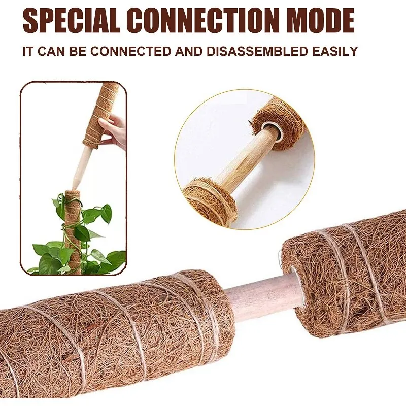 12PC/set Plant Climbing Pole Coir Moss Stick Palm Vines Support Extension Indoor Plants Creepers | Дом и сад
