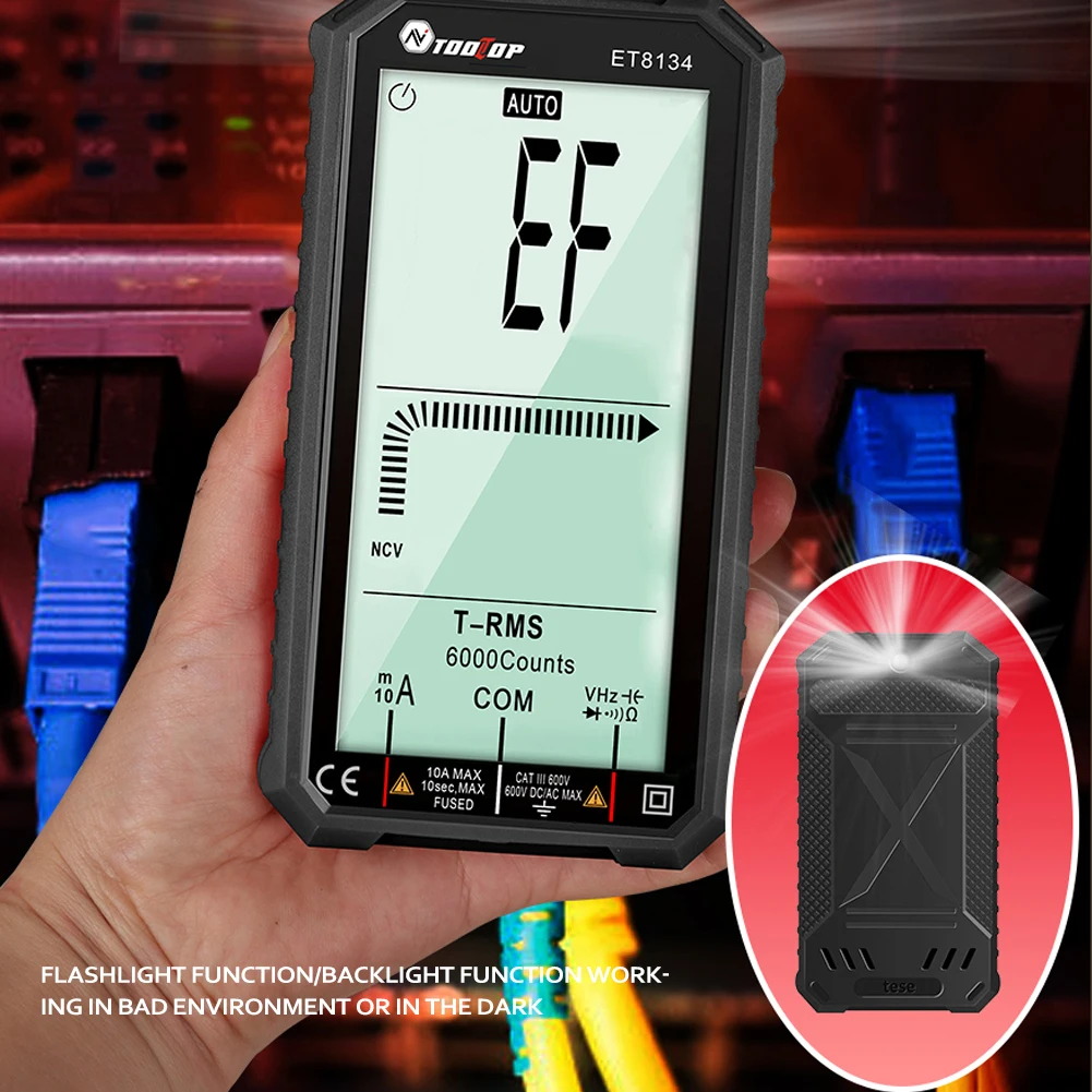 

TOOLTOP ET8134 4.7 Inch High Definition LCD Screen Multimeter Direct Current Voltage Current AC Voltage Current Measurement