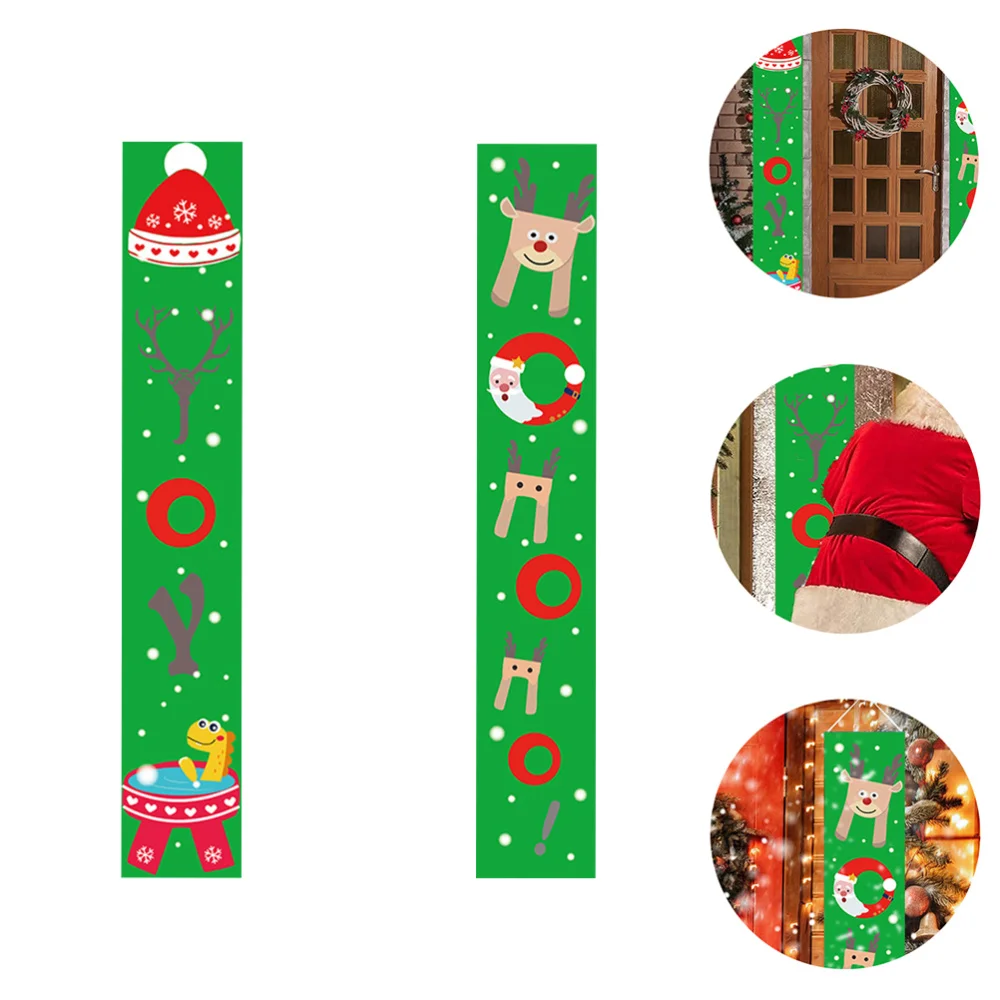 

2 шт. рождественские украшения, парные баннеры для вечевечерние, дома, двери, крыльца, подвесные флаги