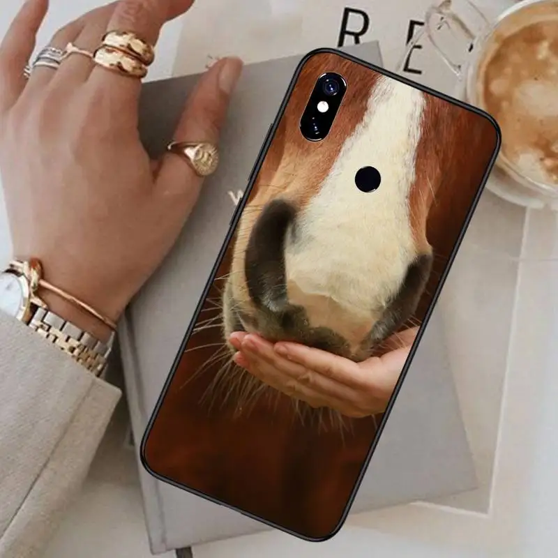 

black Horse Face Phone Case For Xiaomi Redmi 7 8 9t a3Pro 9se k20 mi8 max3 lite 9 note 9s 10 pro