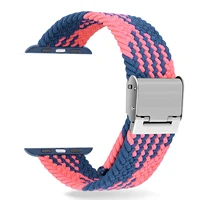 2021 length adjustable braided nylon applewatch band braided solo elastic bracelet for iwatch series 6 se 5 4 3 2 1