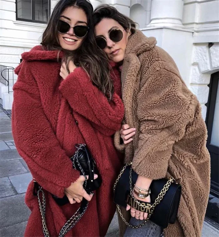 

Wool coat lamb cashmere windbreaker coat female coat women