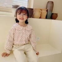 printed children clothes spring summer girls cotton blouses shirts kids teenagers outwear breathable high quality