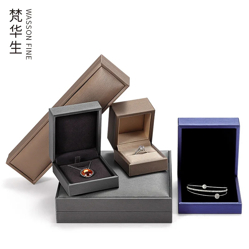 

New PU Proposal Ring Box Pendant Necklace Set Storage Box Jewelry Gift Packaging Box