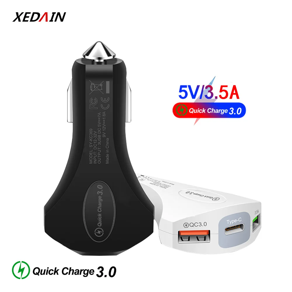 3A Быстрый USB Автомобильное зарядное устройство для IPhone Xiaomi samsing Huawei автомобильное