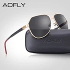 Мужские Солнцезащитные очки-авиаторы AOFLY, черные солнцезащитные очки-авиаторы в винтажной металлической оправе с поляризацией, зеркальные очки для вождения, UV400, лето 2019