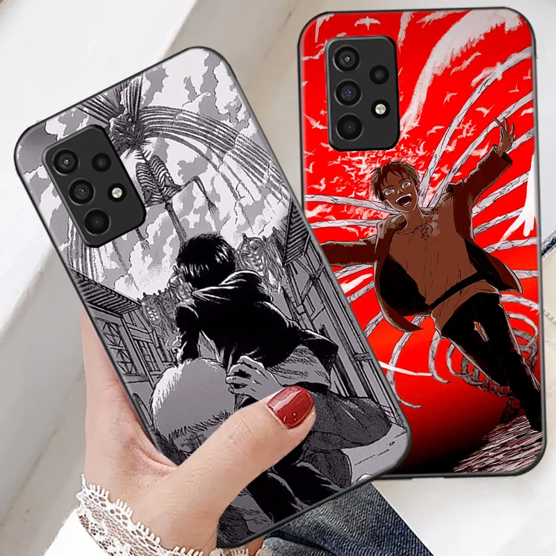 

Popular Attack On Titan Phone Case For Samsung Galaxy A52 A72 S8 S8 Plus S9 S9 Plus S10 Lite S20 S20 FEHard Anime Soft TPU Funda