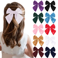new velvet bows hair clip for girls sweet bow knotted handmade hairpins headwear for baby fashion classic bows hair accessories