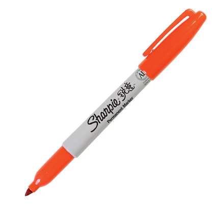 8 шт./лот,, Sanford Sharpie, экологически чистые перманентные маркеры, 8 цветов, набор, маркер для рисования - Цвет: Orange
