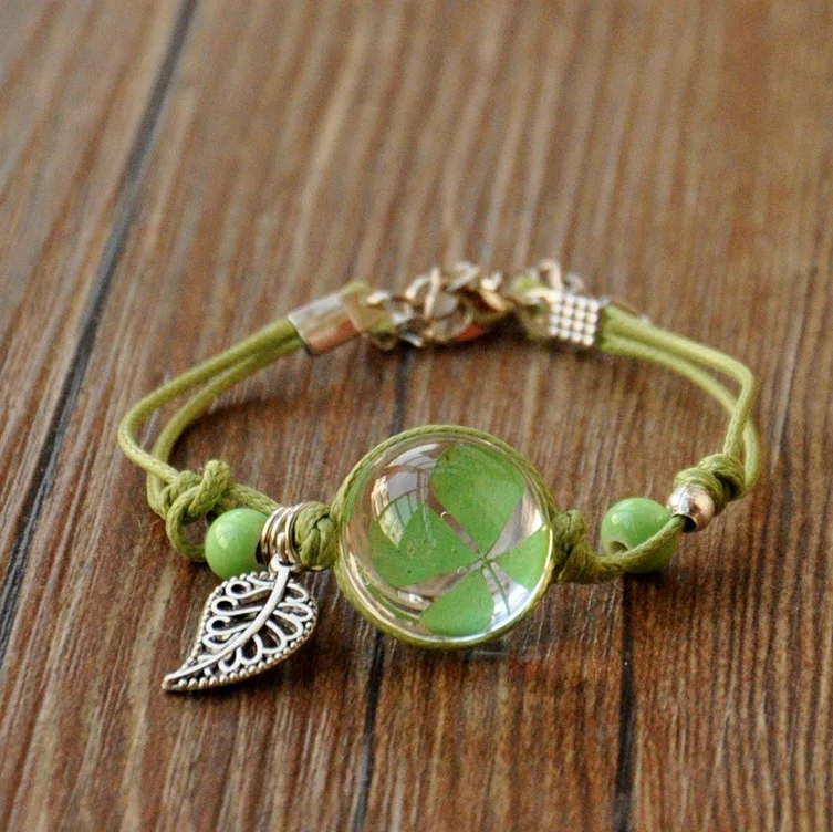 Натуральный белый кристалл камень браслет многоцветный вечный цветок ручной