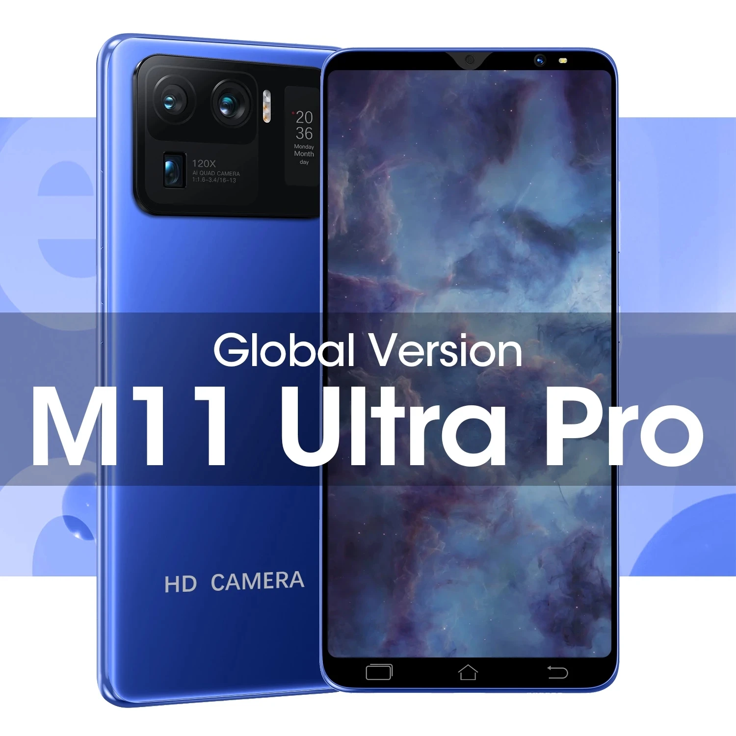 

M11 Ultra Pro 6.1 Inch Smartphone 6GB+128GB 4800mAh 16+32MP Andriod 10.0 MTK6889 Face Fingerprint ID Long Stanby 4G5G Cellphone