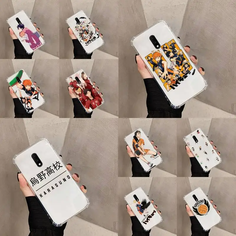 

haikyuu Anime volleyball boy Phone Case Transparent For OnePlus MEIZU MEITU M 7 8 9 16 17 T PRO XS moible bag