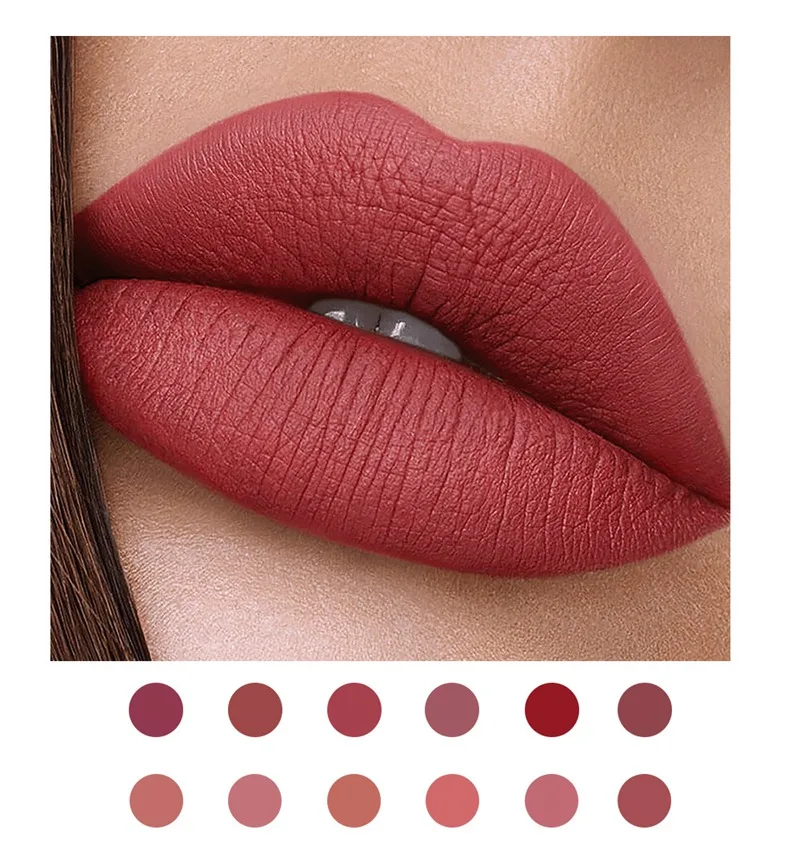 

HANDAIYAN New Mini Matte Liquid Lipstick Waterproof Lipgloss Smooth Lips Sexy Makeup Matte Natural Lip Balm Set