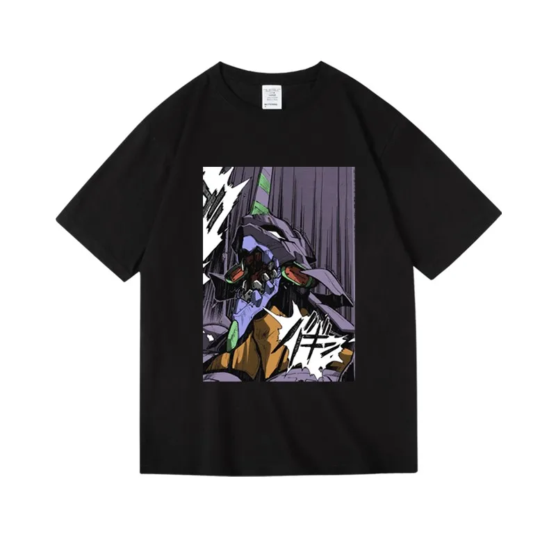 

210 GSM Men's Heavy Cotton Harajuku Man Anime T Shirts Tees Shirt Tops Design Cotton Short-Sleeved Aesthetic Japanese T Shirt