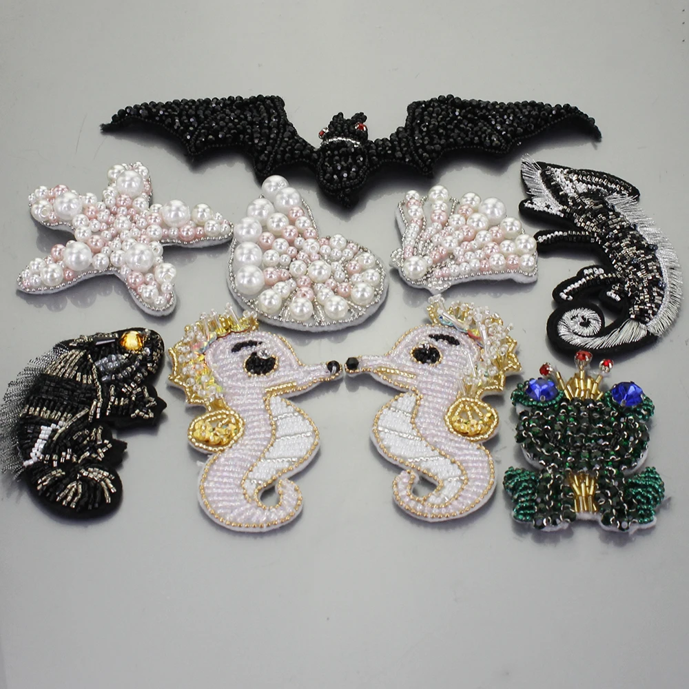 3D бусины ручной работы животные морская лошадка ракушка летучая мышь ящерица