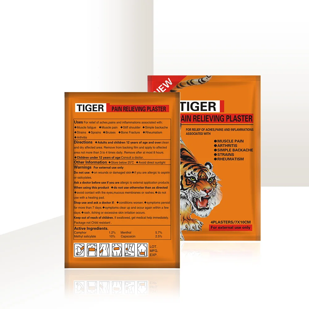 

Tiger Balm Plaster Back Pain Relieving Patch Joint Ache Killer Parches 100Bags/400Pcs Health Care Dressing Medical Plasters