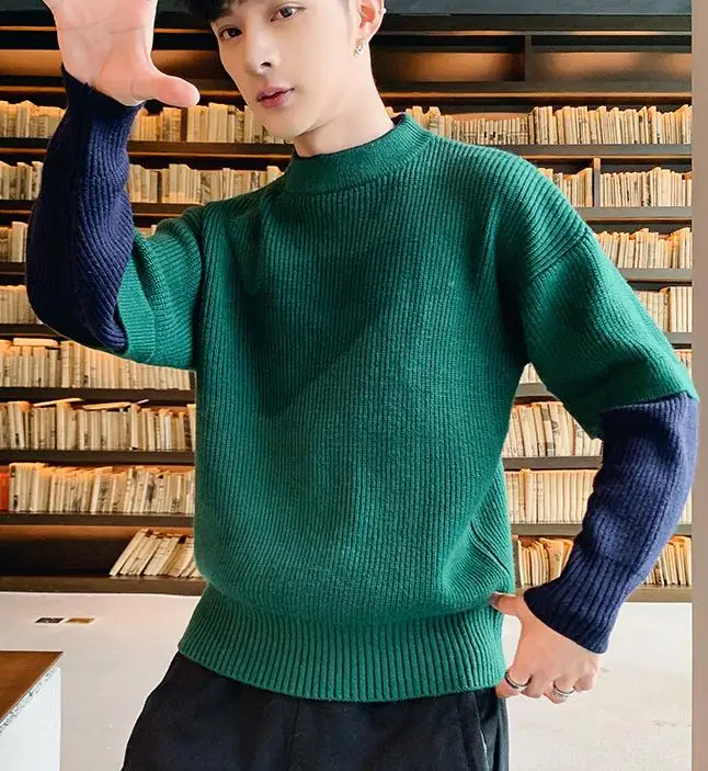 

2021 spring and autumn winter with New style fashion Long sleeve Set head men's Sweater coat