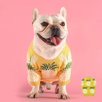 pet puppy hoodie dog clothes for french bulldog pineapple dog hoodies sweater puppy clothes pug for small dogs ropa cachorro