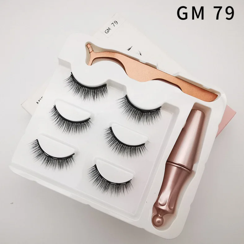 

3D Magnetic Eyelashes Handmade False Eyelash Eyeliner Eye Lash Professional Magnetic Eyeliner Magnetic Lashes Short False Lashes