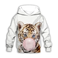 cute tiger 3d printed hoodies family suit tshirt zipper pullover kids suit funny sweatshirt tracksuitpant shorts 06