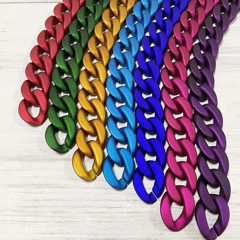 

50 шт./лот новые ретро цветные акриловые бусины с пряжкой «сделай сам» цепи для сумок маска цепи серьги ожерелье мобильные цепи аксессуары N234