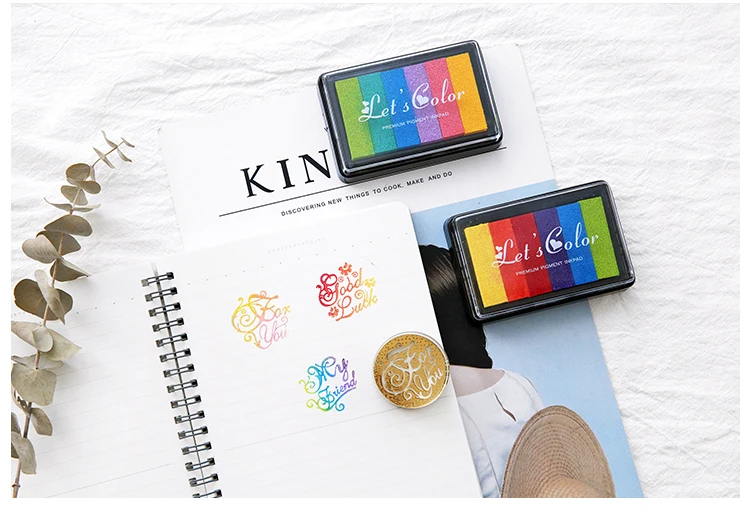 1 шт. креативный Радужный градиентный красочный inkpad планировщик для скрапбукинга силиконовый штамп для изготовления карт