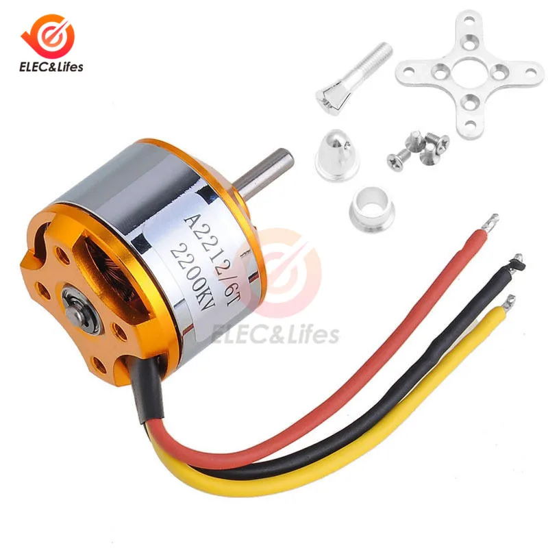 Двигатель бесщеточный A2212 930KV 1000KV 1400KV 2200KV 2700KV для радиоуправляемых самолетов