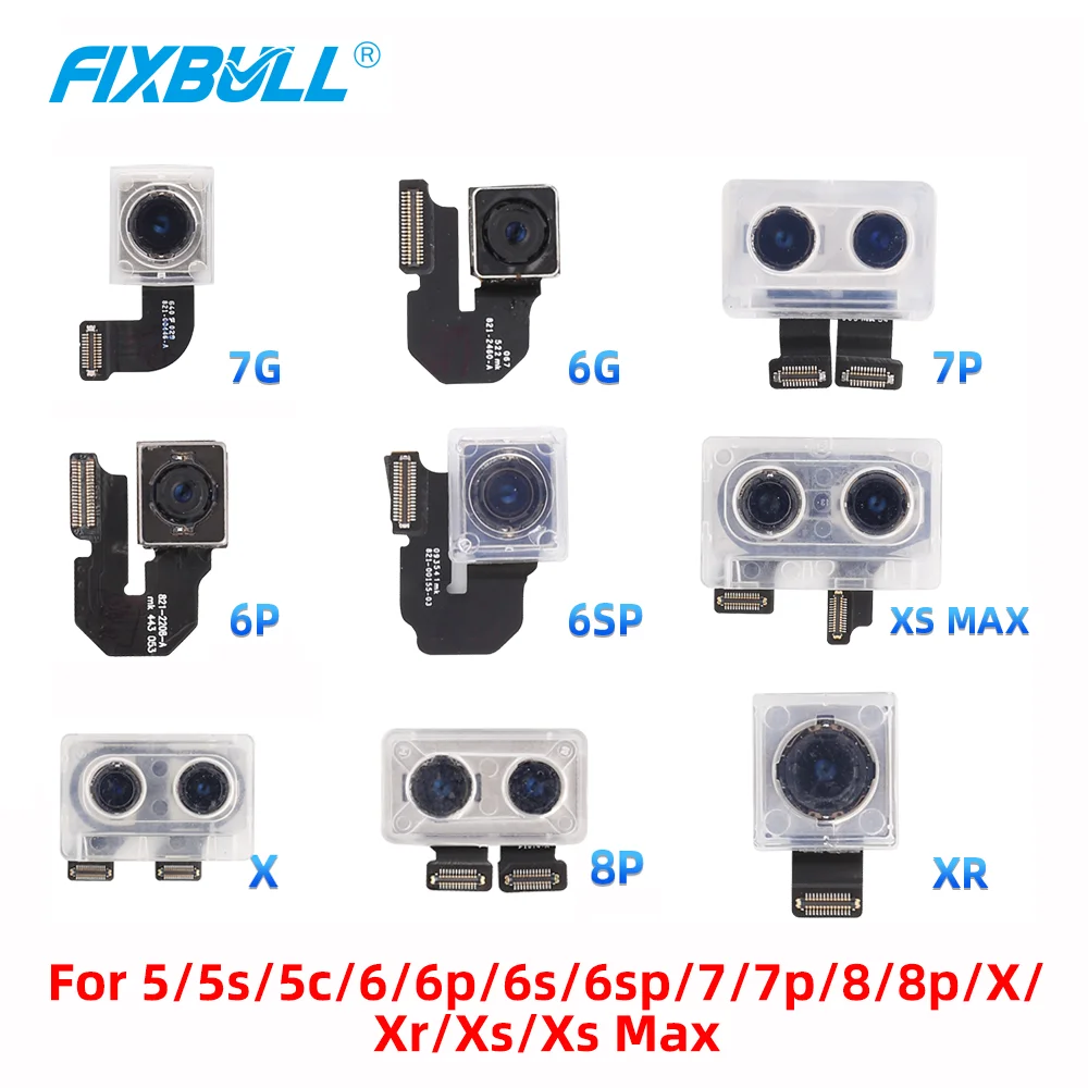 FIXBULL Оригинал 100% новая задняя камера для iPhone 6 6S 7 8 Plus X Xr Xs Max Основная Объектив